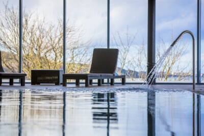 Swim and relax - our stunning infinity pool