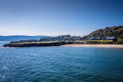 Our stunning pool looks out over Red Wharf Bay
